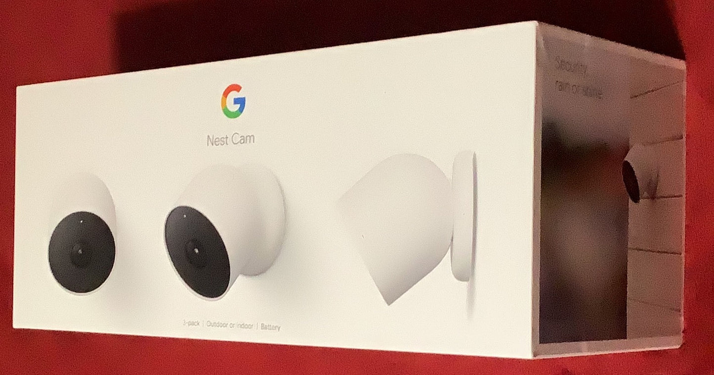 Share Nest Cam(3 pack Outdoor or indoor/ battery)