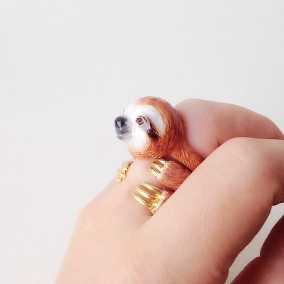 Mary Lou Orange Sloth Ring