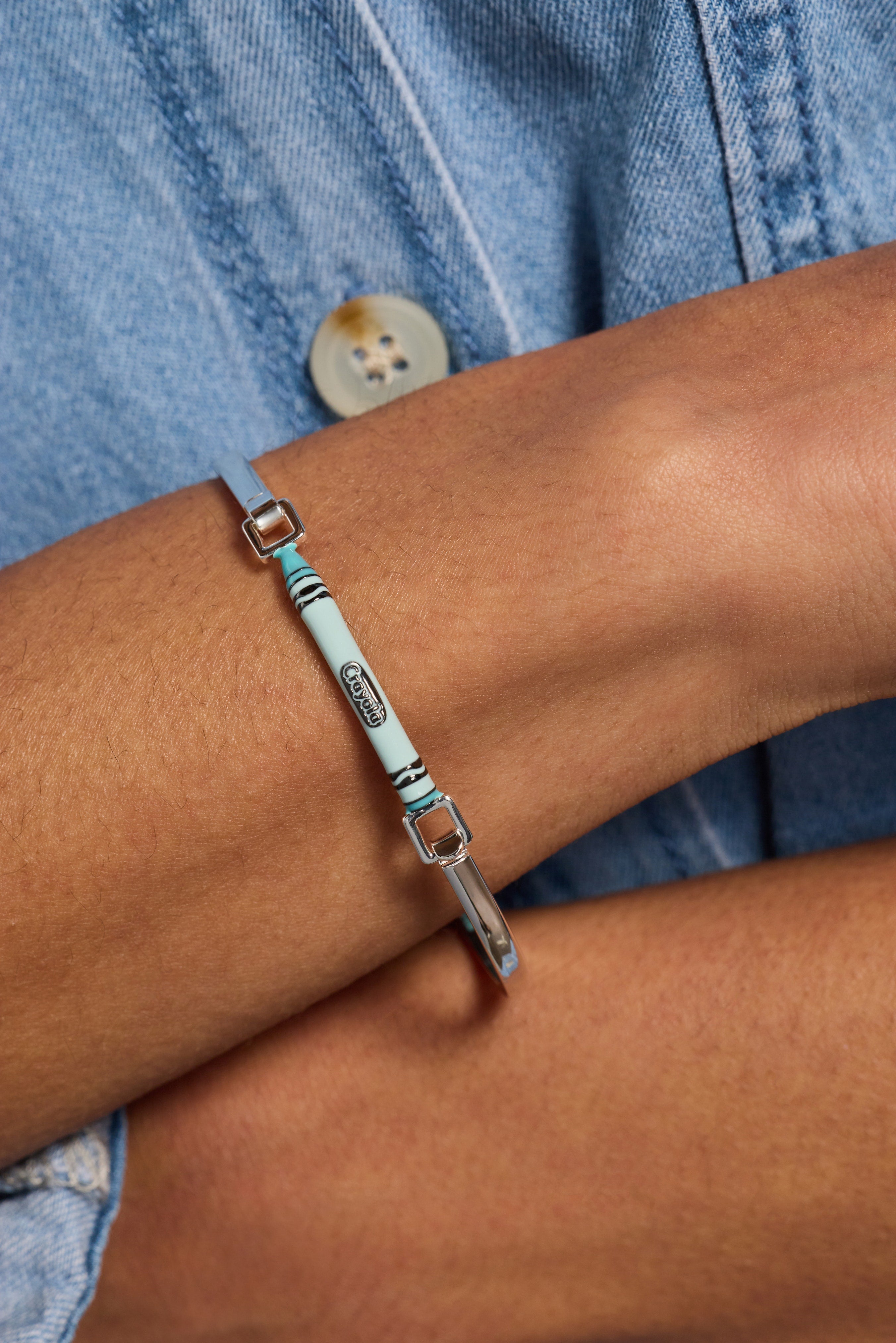 Crayola Blue Crayon Tension Bangle