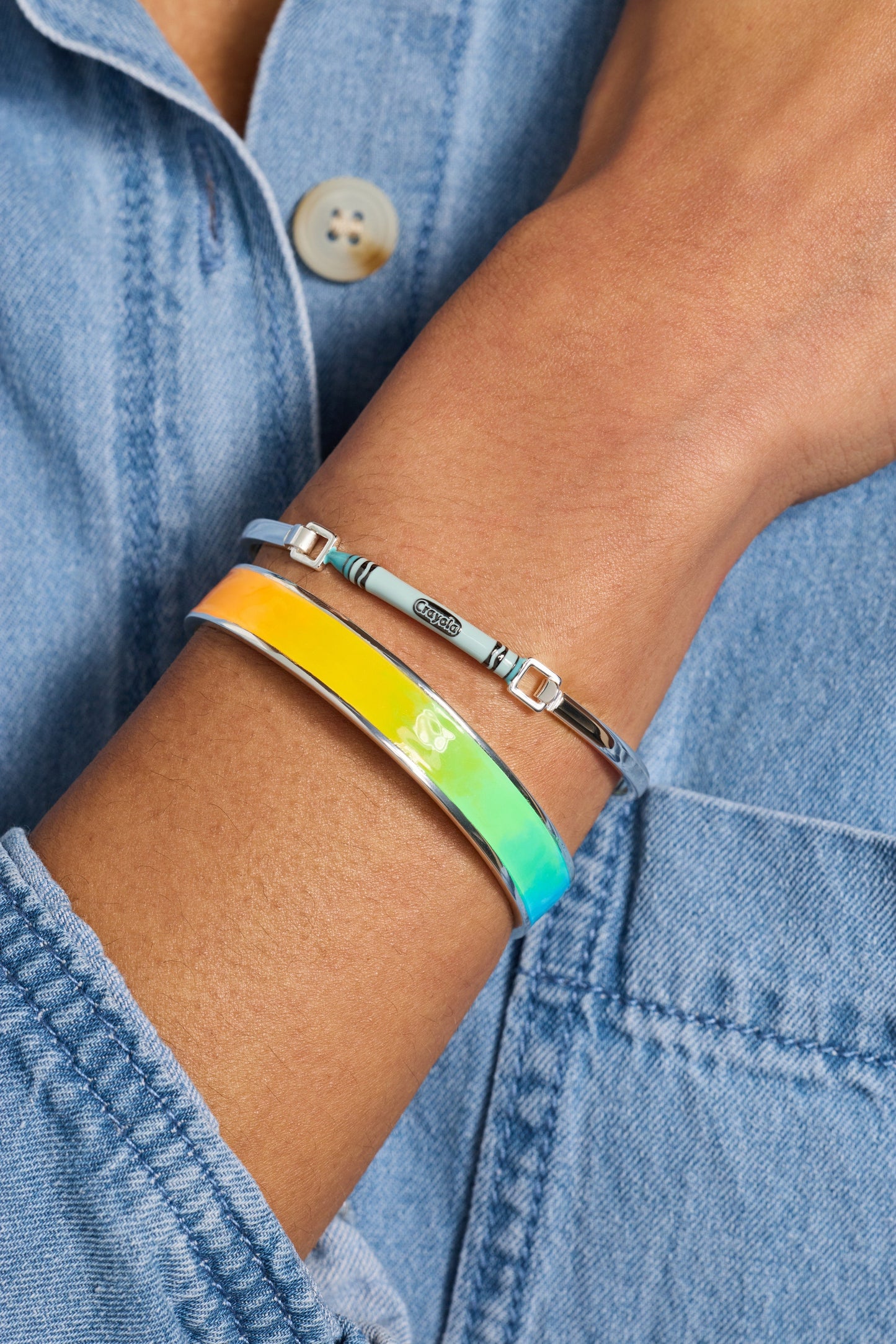 Crayola Blue Crayon Tension Bangle
