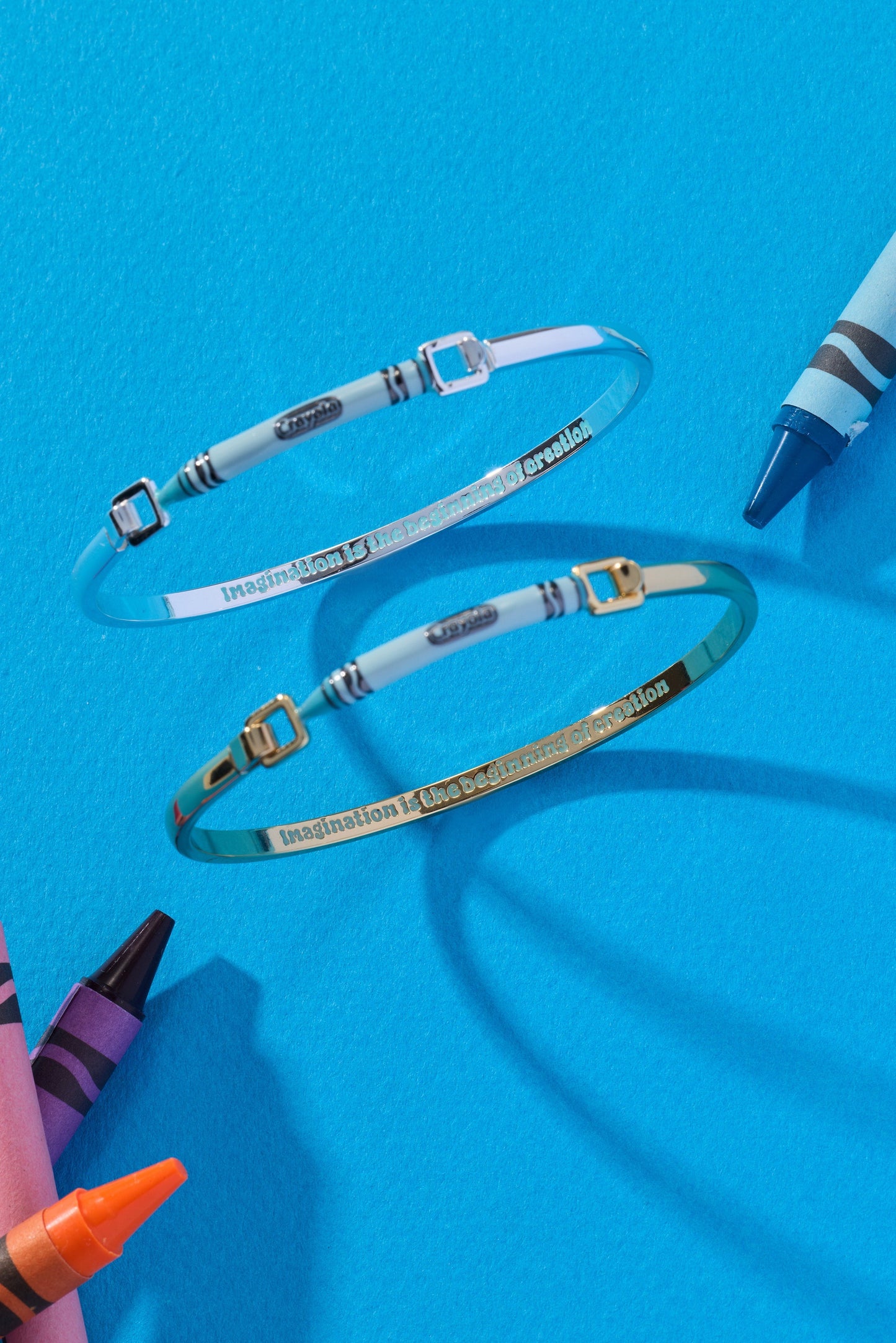 Crayola Blue Crayon Tension Bangle