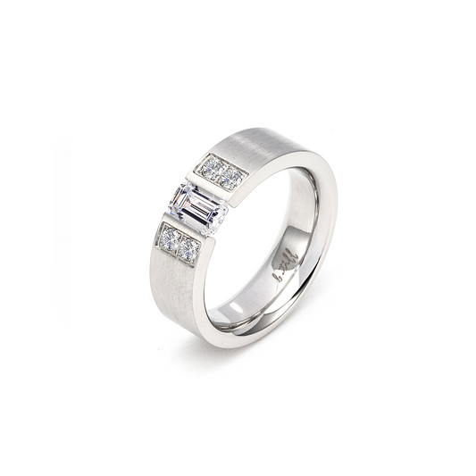 RG608W B.Tiff "Amikoj" 1/3 ct Emerald Cut Ring