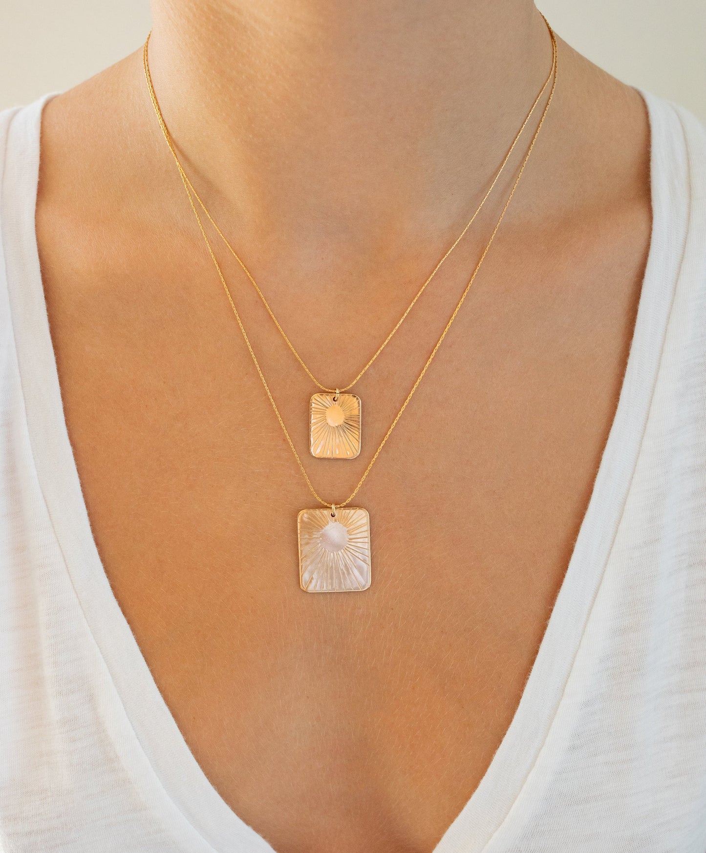 Glow Rectangle Necklace Small