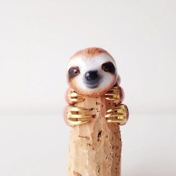 Mary Lou Orange Sloth Ring