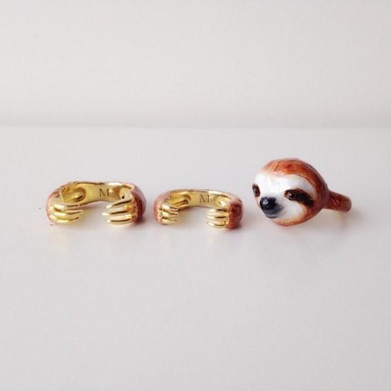 Mary Lou Orange Sloth Ring
