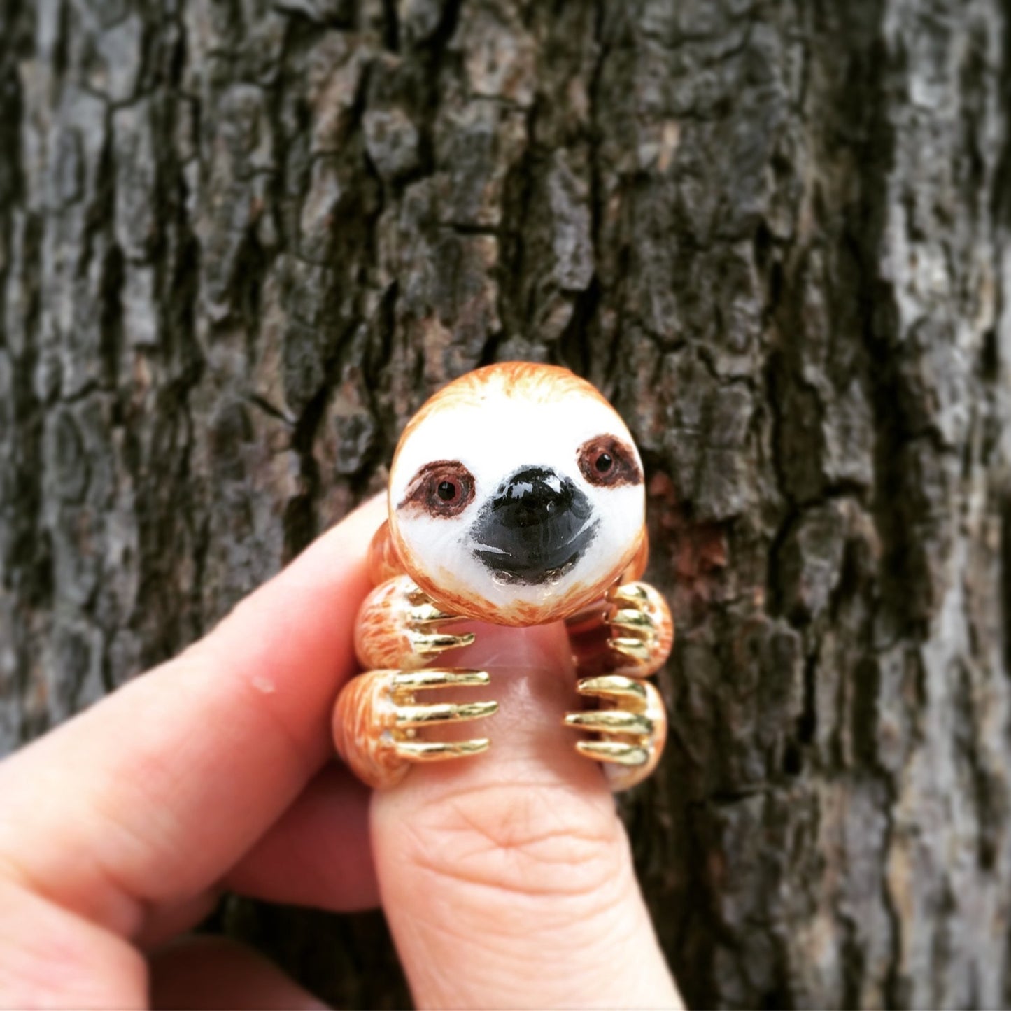 Mary Lou Orange Sloth Ring