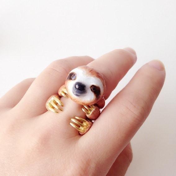 Mary Lou Orange Sloth Ring