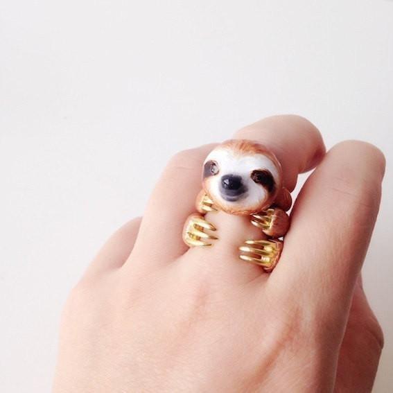 Mary Lou Orange Sloth Ring